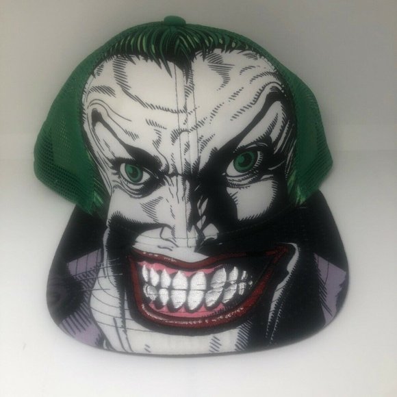 DC Comics Batman Joker Men's Snapback Hat Cap - Picture 9 of 12
